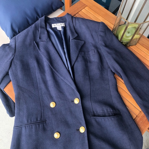Vintage DIOR Navy Blazer - Picture 8 of 8